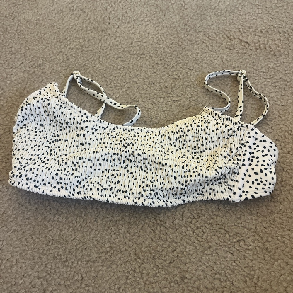 Polka dot print bikini top